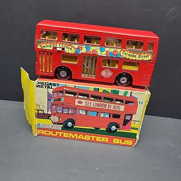 Vintage LoneStar London Routemaster Double Decker Bus in original box England - Picture 1 of 9